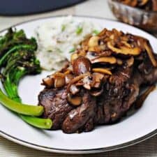 Entrecote met champignons