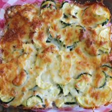 Ovenschotel met courgette en paprika