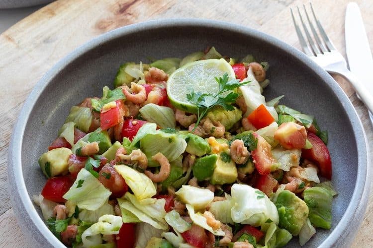 Salade met Hollandse garnalen