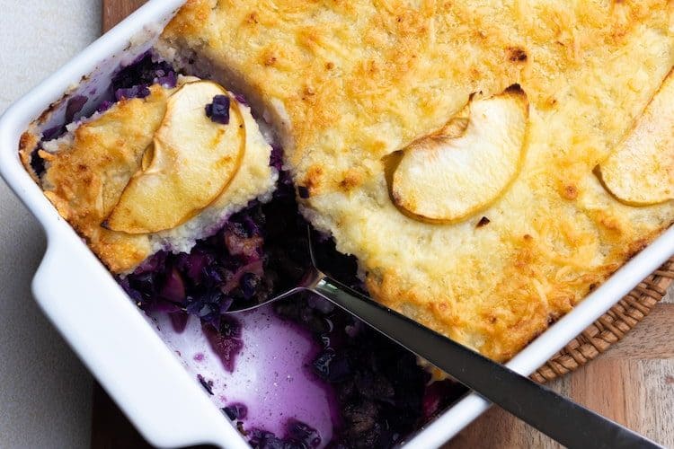 Rode kool ovenschotel met gehakt