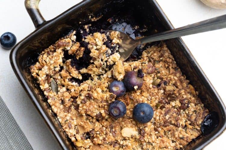 Koolhydraatarme ontbijt crumble