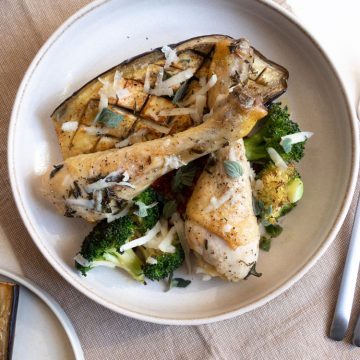 Italiaanse kip met gegrilde aubergine - Lowcarbchef.nl
