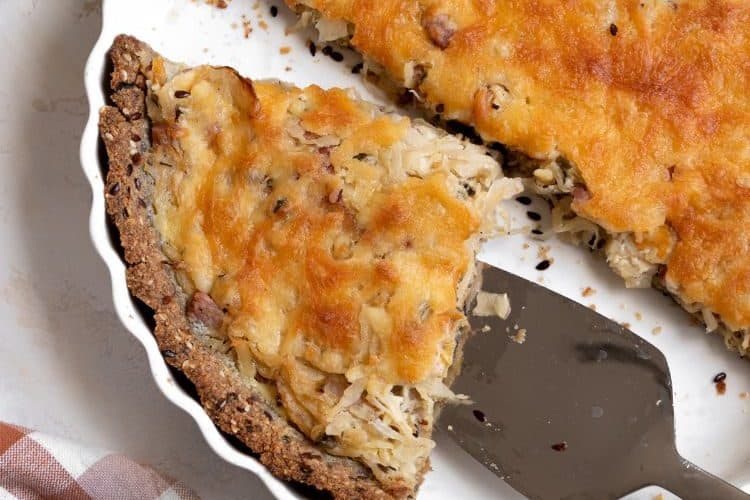 Koolhydraatarme zuurkoolquiche