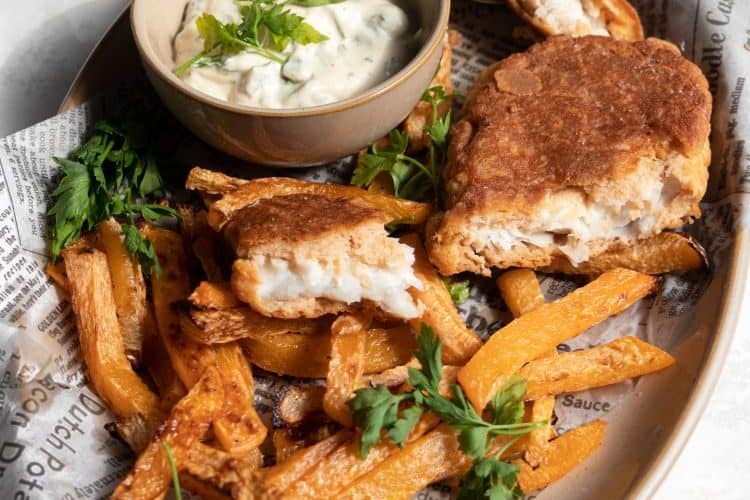 Koolhydraatarme fish and chips