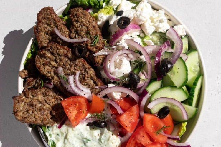 Koolhydraatarme gyros bowl