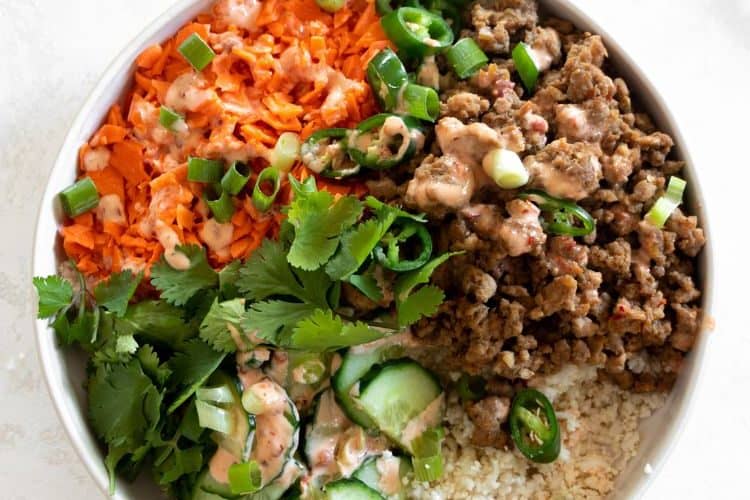Koolhydraatarme Vietnamese bowl