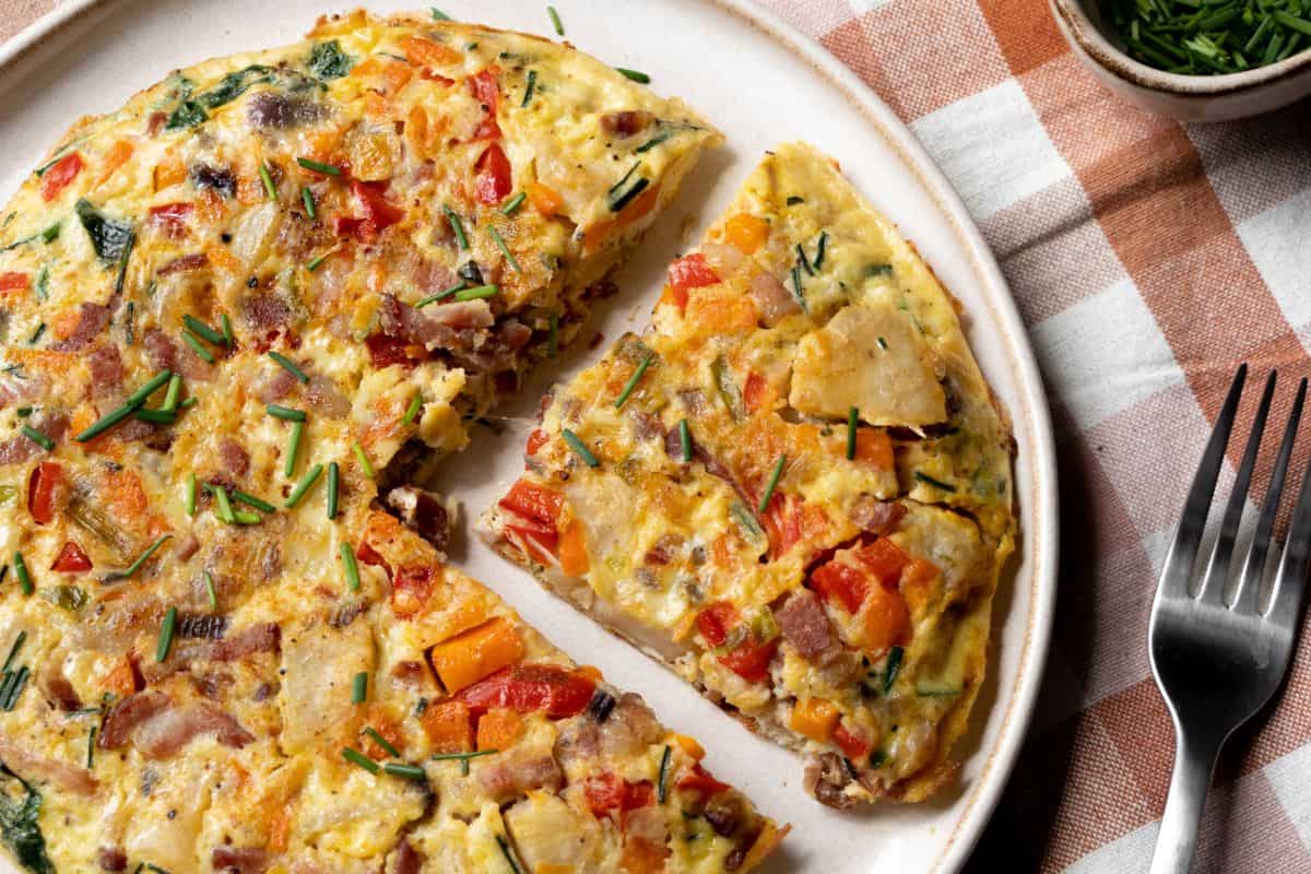 A close-up of a traditional Mexican omelet on a plate, symbolizing the balance of risk and reward in investing—just as a diversified portfolio balances different assets.