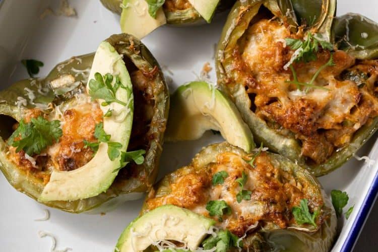 Gevulde paprika met Mexicaanse kip