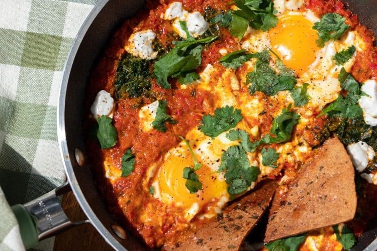 Koolhydraatarme paprika shakshuka
