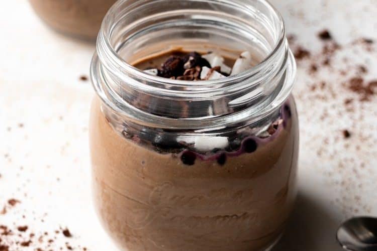 Keto choco-pindakaas smoothie