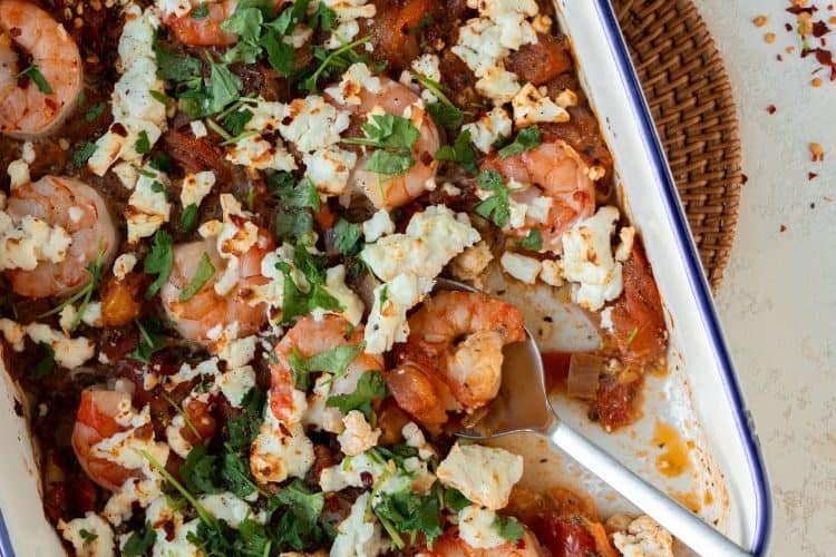 Griekse Garnalen Saganaki
