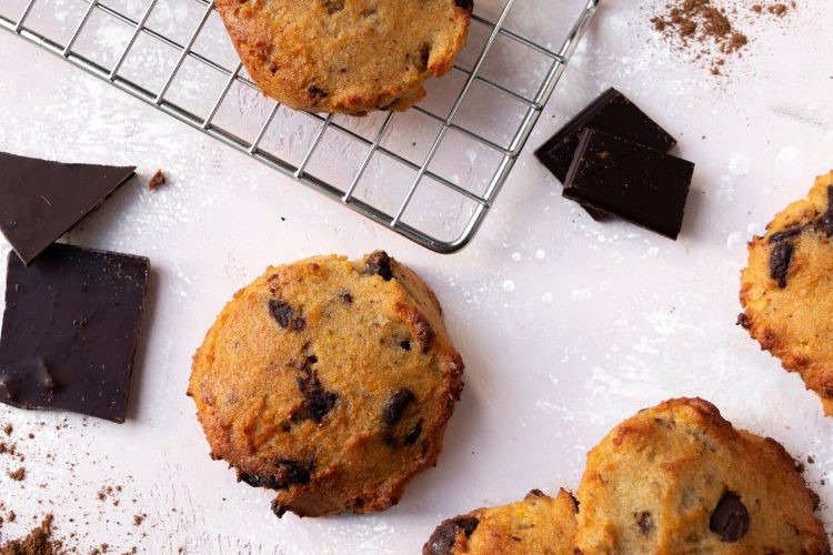 Pompoenkoekjes met chocolade