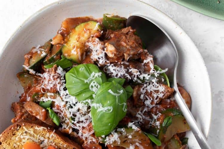 Italiaans stoofpotje met gegrilde groenten