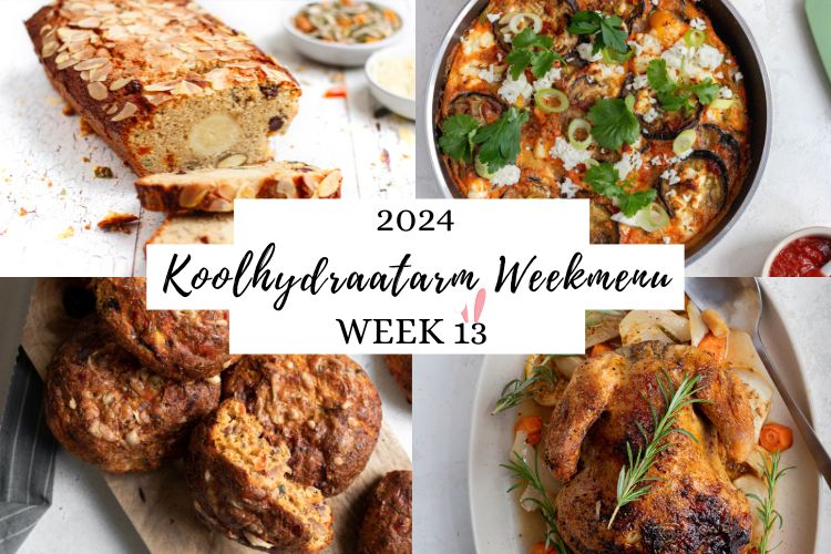 Koolhydraatarm weekmenu week 13 – 2024