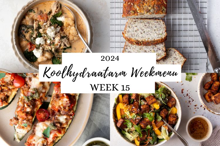 Koolhydraatarm weekmenu week 15 – 2024