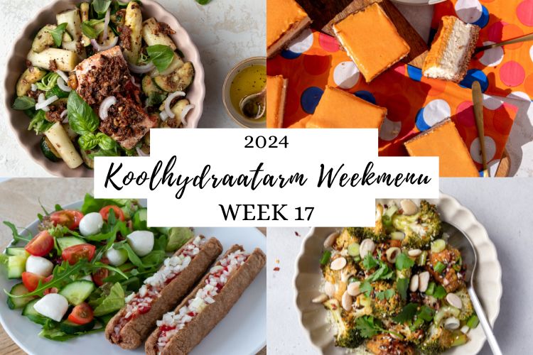 Koolhydraatarm weekmenu week 17 – 2024