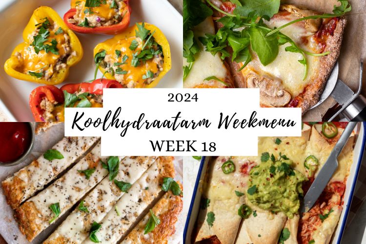 Koolhydraatarm weekmenu week 18 – 2024