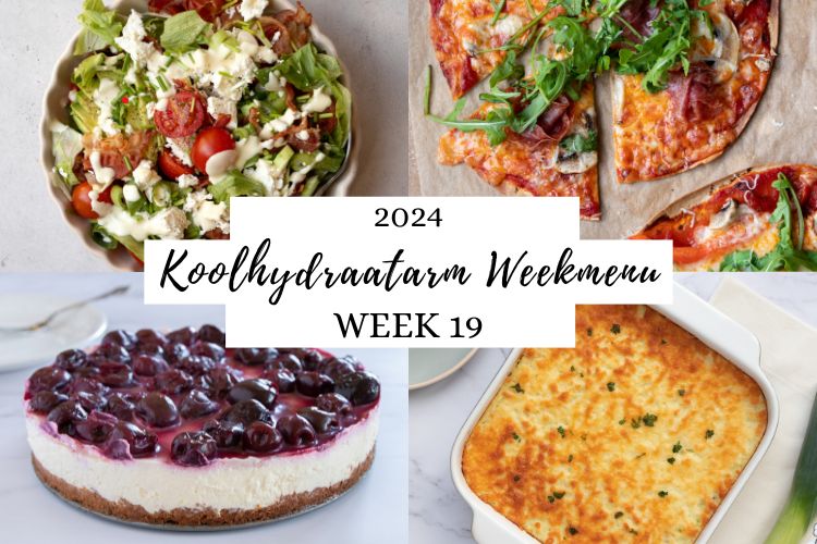 Koolhydraatarm weekmenu week 19 – 2024