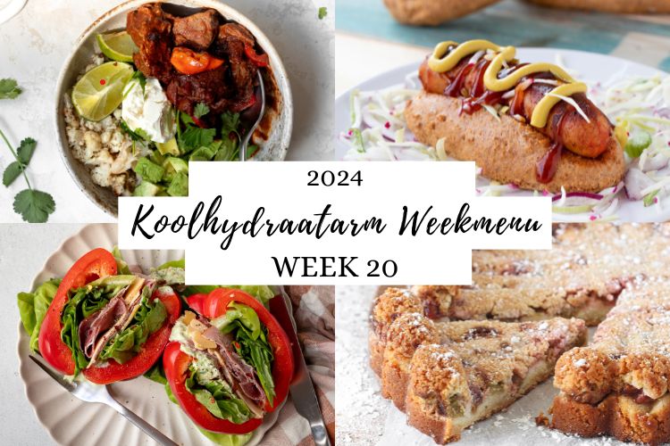 Koolhydraatarm weekmenu week 20 – 2024