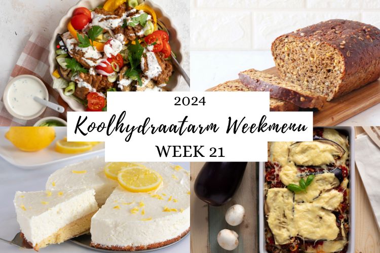 Koolhydraatarm weekmenu week 21.