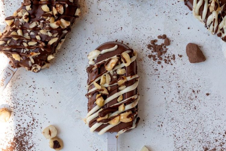 Koolhydraatarme chocolade ijsjes (vegan)