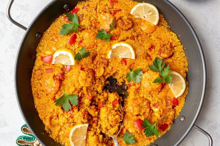 Koolhydraatarme paella