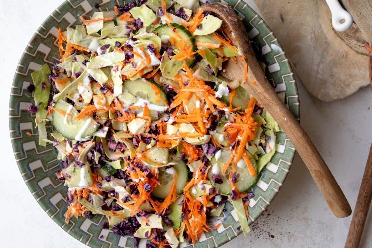 Koolhydraatarme rauwkost salade