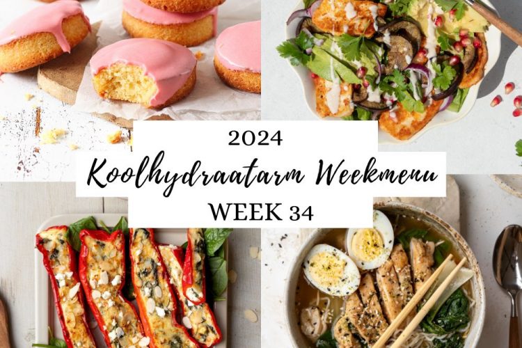 Koolhydraatarm weekmenu week 34 – 2024