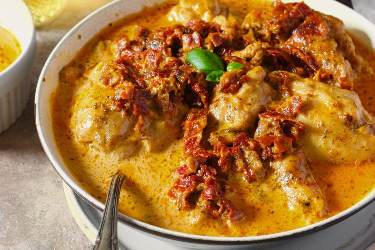 Kip in roomsaus (de lekkerste) - Lowcarbchef.nl