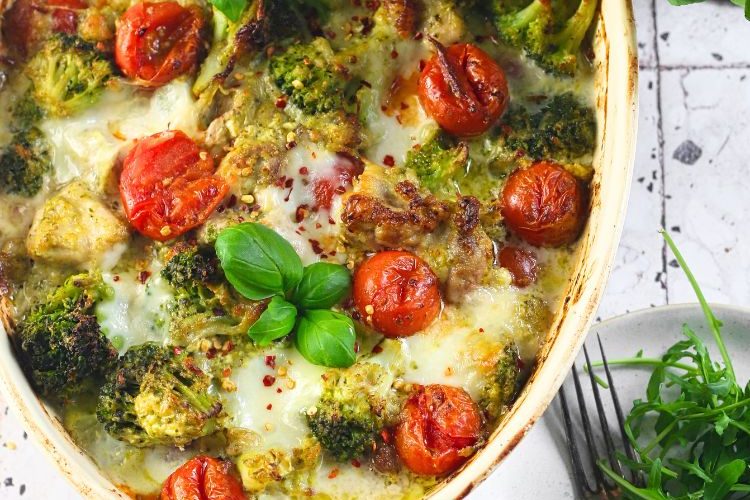 Italiaanse ovenschotel met kip en broccoli