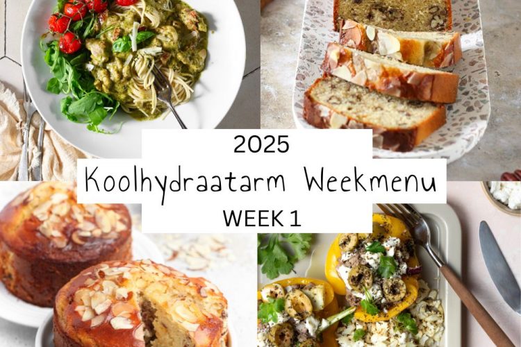 Koolhydraatarm weekmenu week 1 – 2025