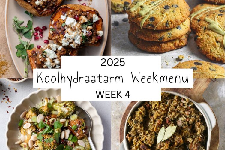 Koolhydraatarm weekmenu week 4 – 2025