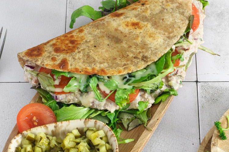 Koolhydraatarme lunch wraps met tonijn