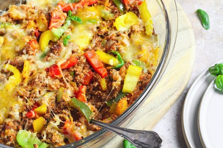 Ovenschotel met paprika en gehakt