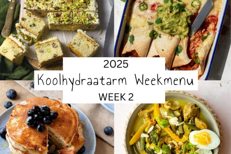 Koolhydraatarm weekmenu week 2 – 2025