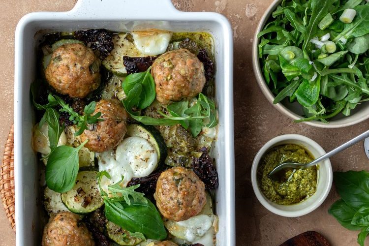 Italiaanse kipgehaktballetjes uit de oven