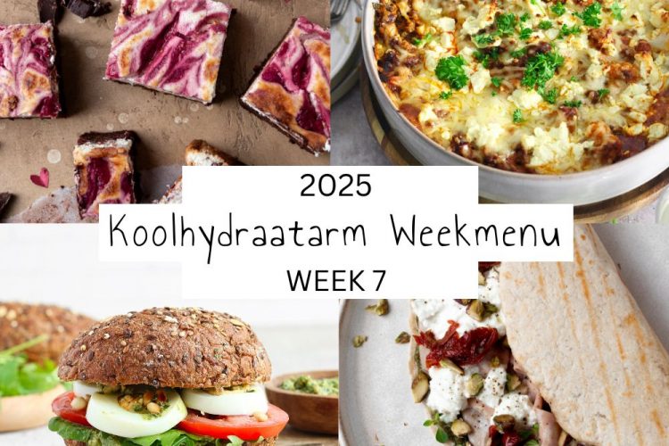 Koolhydraatarm weekmenu week 7 – 2025
