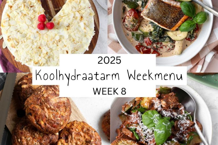 Koolhydraatarm weekmenu week 8 – 2025