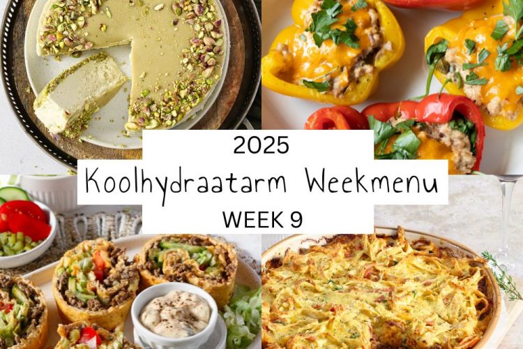 Koolhydraatarm weekmenu week 9 – 2025