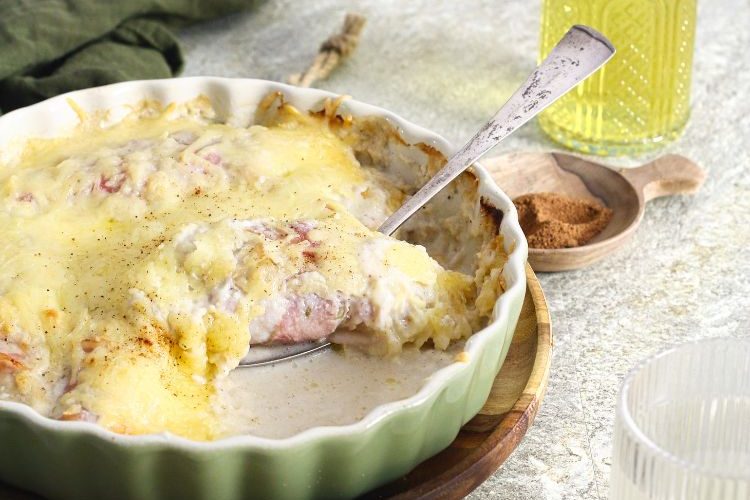 Witlof met groente-kaassaus uit de oven