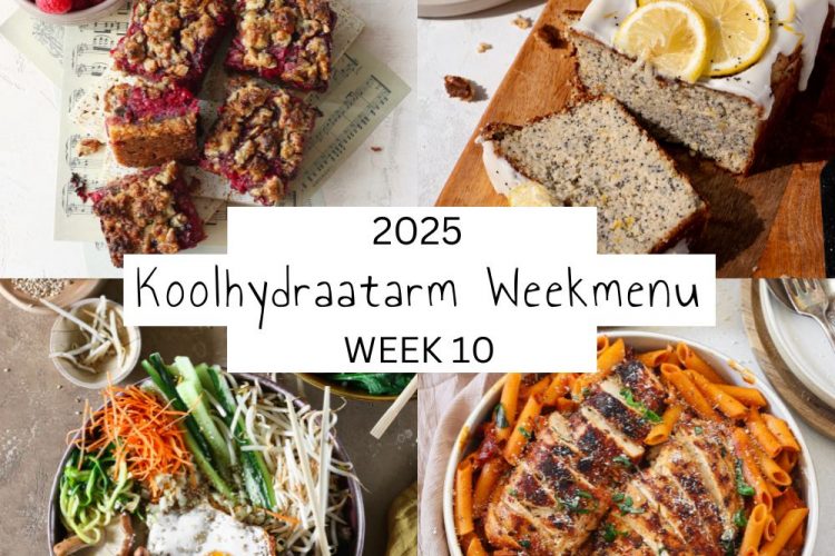 Koolhydraatarm weekmenu week 10 – 2025