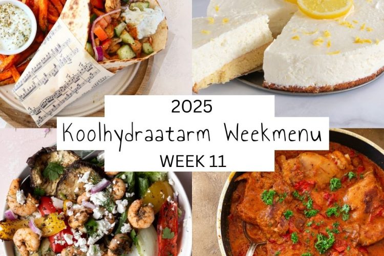 Koolhydraatarm weekmenu week 11 – 2025
