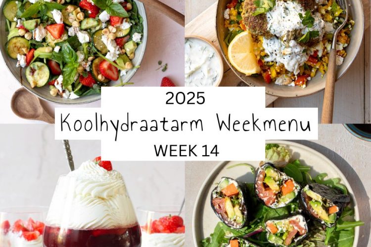 Koolhydraatarm weekmenu week 14 – 2025