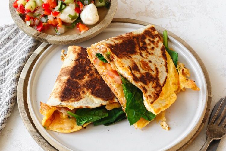 Ontbijt quesadilla’s met ei