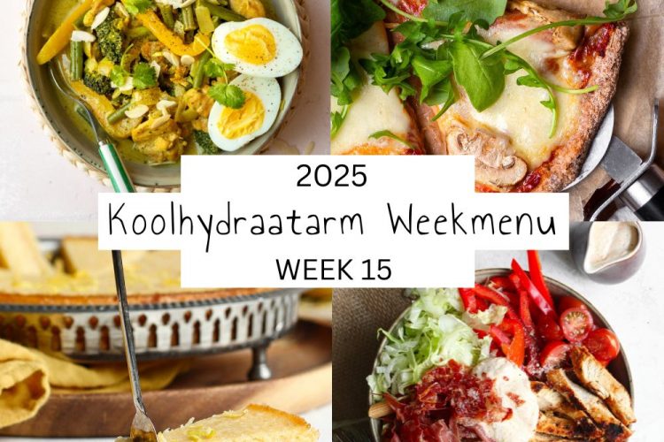 Koolhydraatarm weekmenu week 15 – 2025