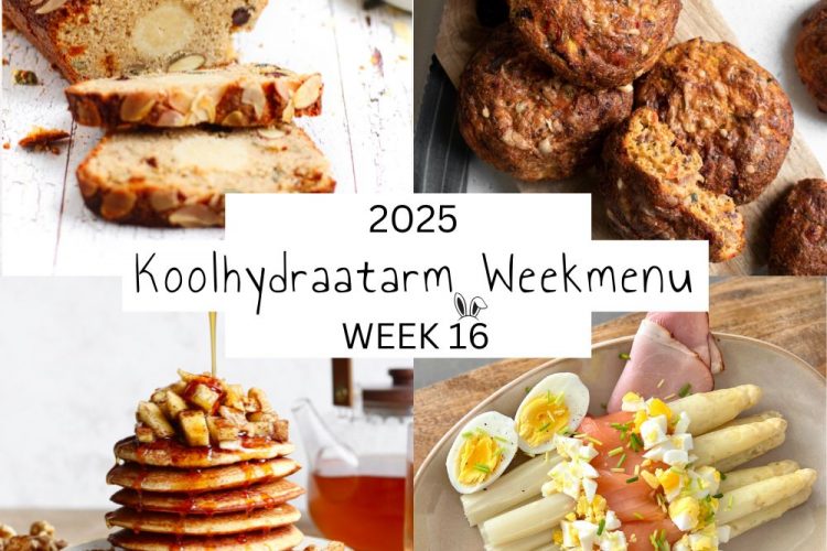 Koolhydraatarm weekmenu week 16 – 2025