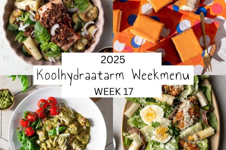 Koolhydraatarm weekmenu week 17 – 2025