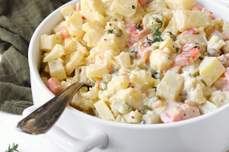 Koolhydraatarme aardappelsalade