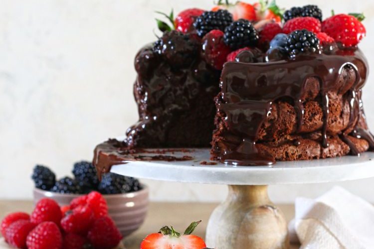 Koolhydraatarme chocolate fudgetaart