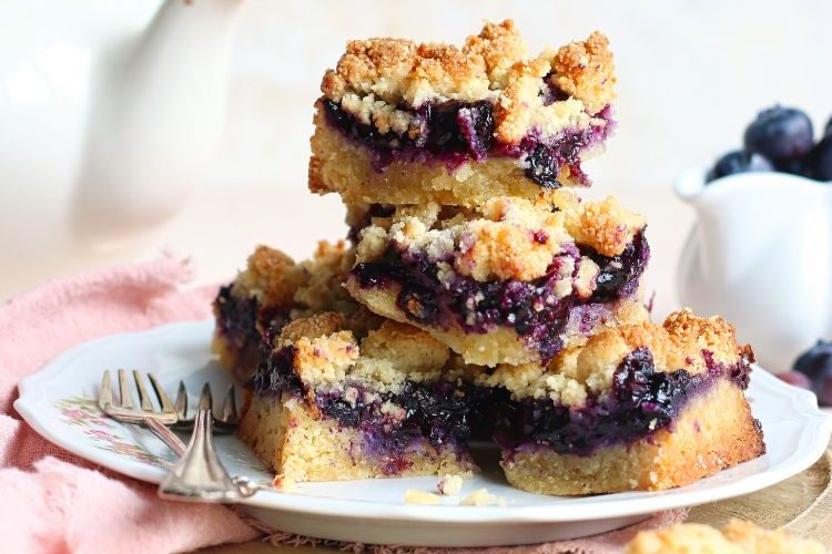 Koolhydraatarme blauwe bessen crumble